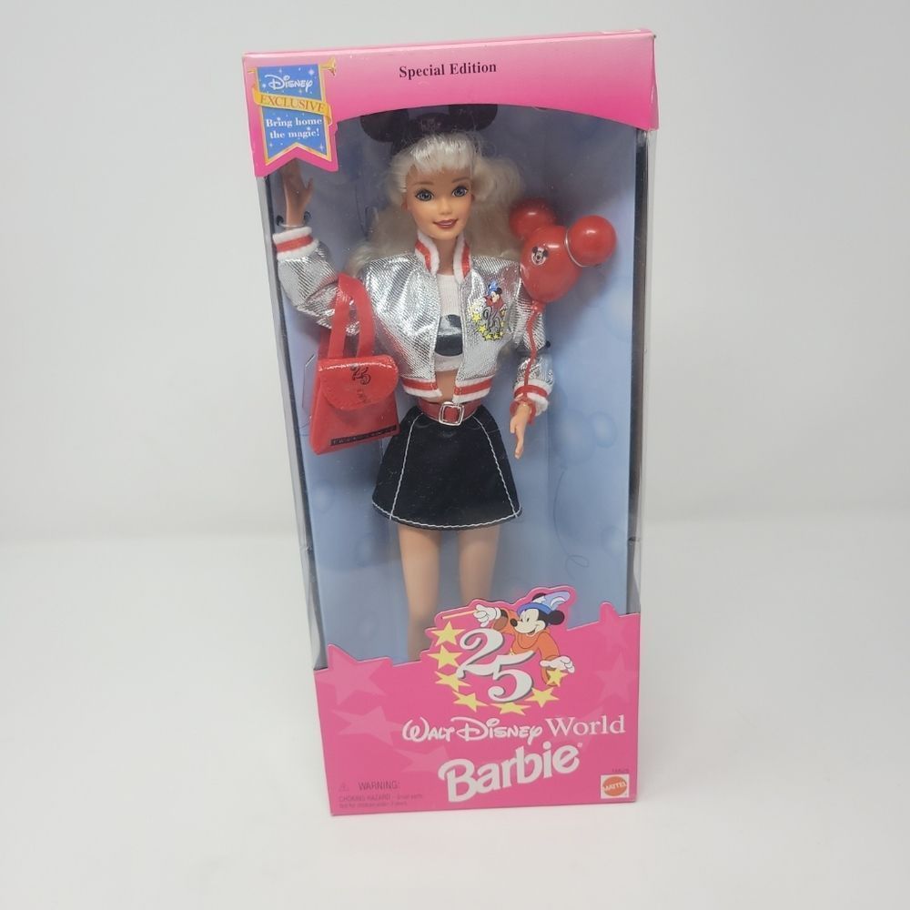 NIB! SPECIAL EDITION 25TH ANNIVERSARY WALT DISNEY WORLD BARBIE UNOPENED 1996 - Picture 2 of 10
